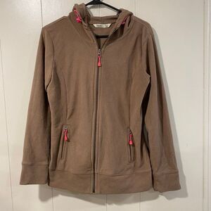 Old Navy Women’s Brown Fleece Zip Up Hoodie Jacket Size Medium Cozy Lightweight